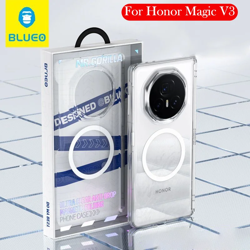 

Blueo Original Magnetic Case For Honor MAGIC V3 Wireless Charging Back Cover Case for Honor Magic V3