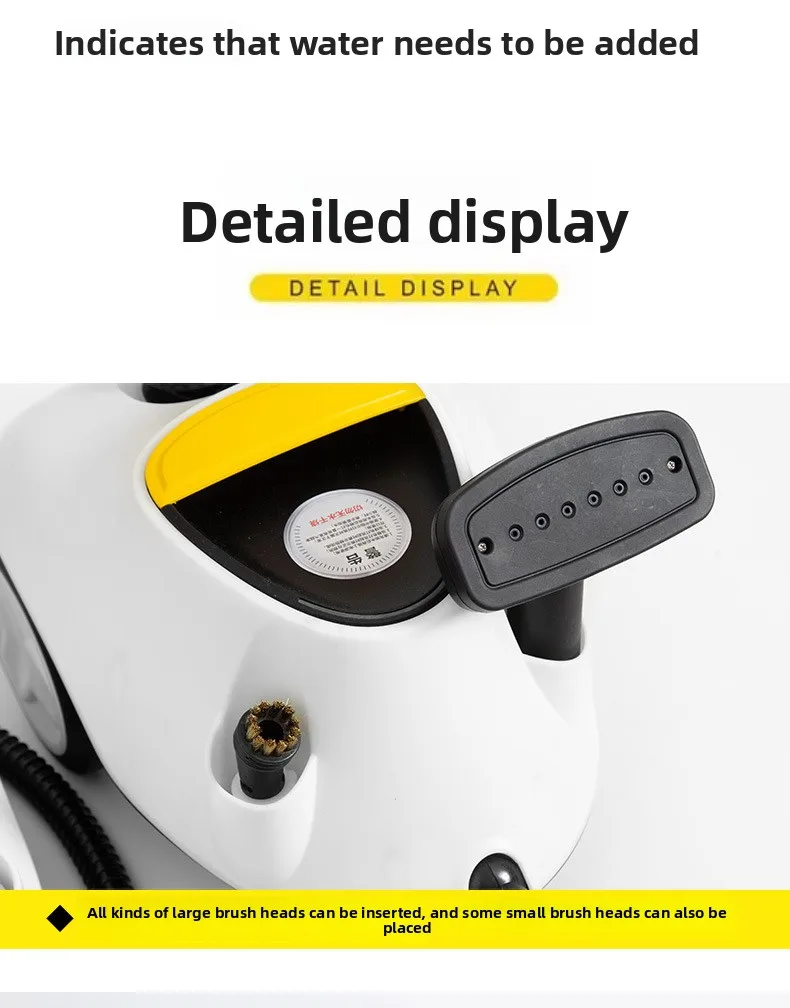 �Professioneller Dampfreiniger 2100 W – robustes Desinfektionsmittel für Autopflege, Polsterung, Fugenmörtelreinigung und Geruchsentfernung von Haustieren – Detail 14