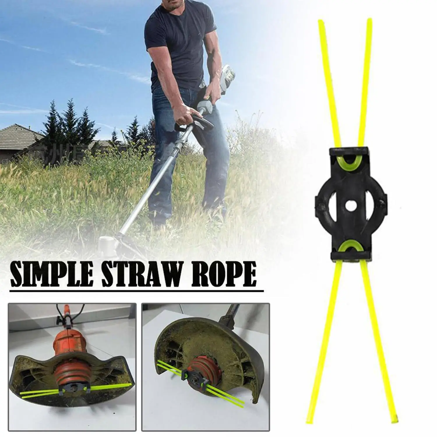 

5PCS Mower Cutting Rope Mower Head Weeding Brush Removing Rust Free Wear-resistant Mower Head Garden General Accessories