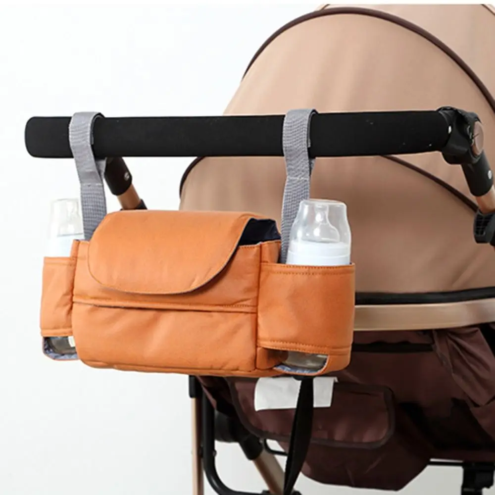 Large Capacity Baby Pram Organizer Multifunctional Detachable Design Travel Diaper Bag wirh Tissue Bag Insulated Pocket