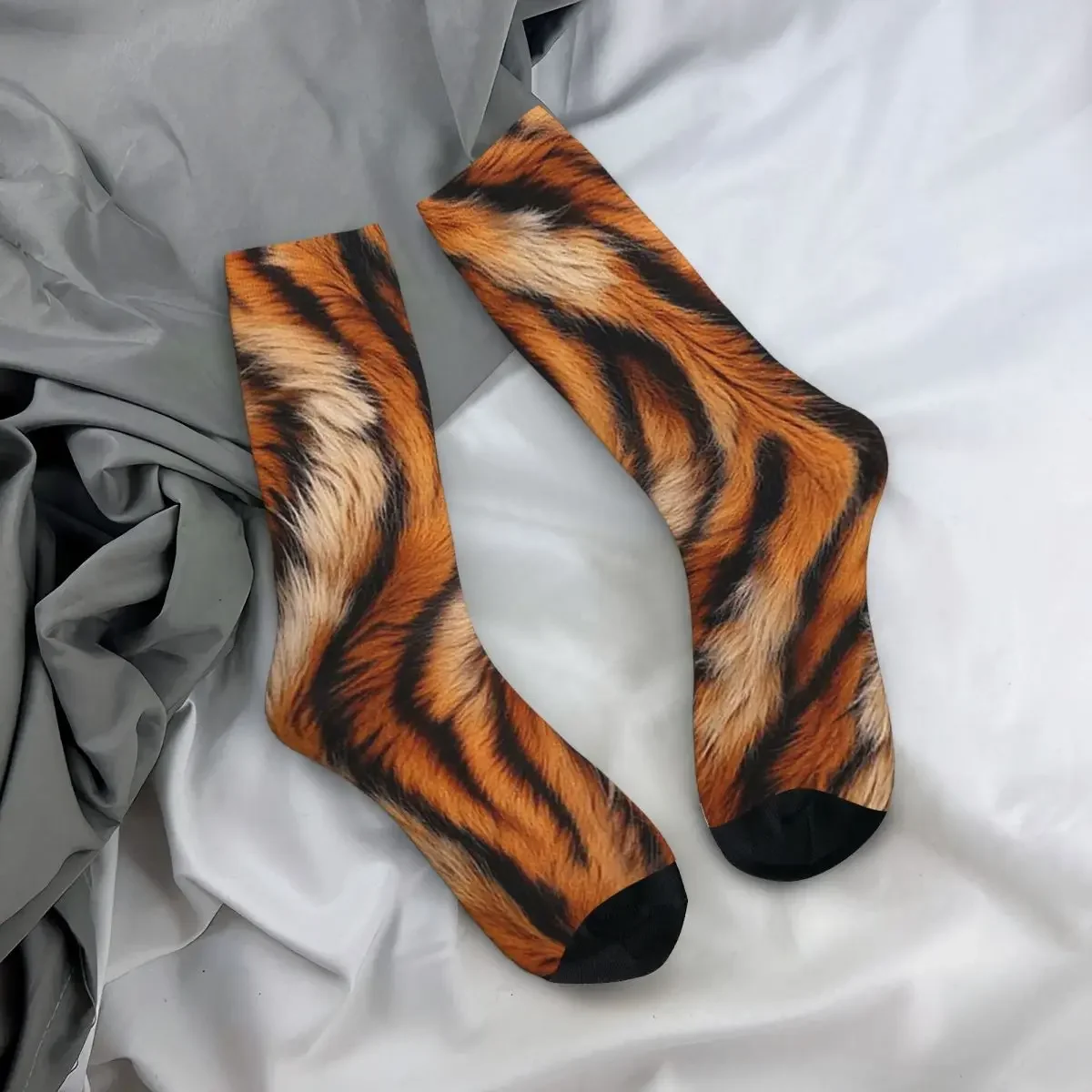 

All Seasons Crew Stockings Tiger Skin Socks Fashion Long Socks for Men Women Valentine's Day Gifts