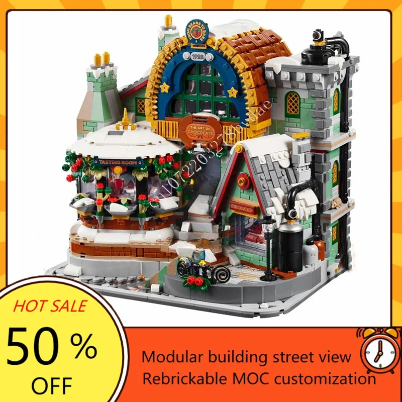 2617PCS The Art of Chocolate Modular MOC Creative street view Model Building Blocks Architecture DIY Education Model Toys Gifts