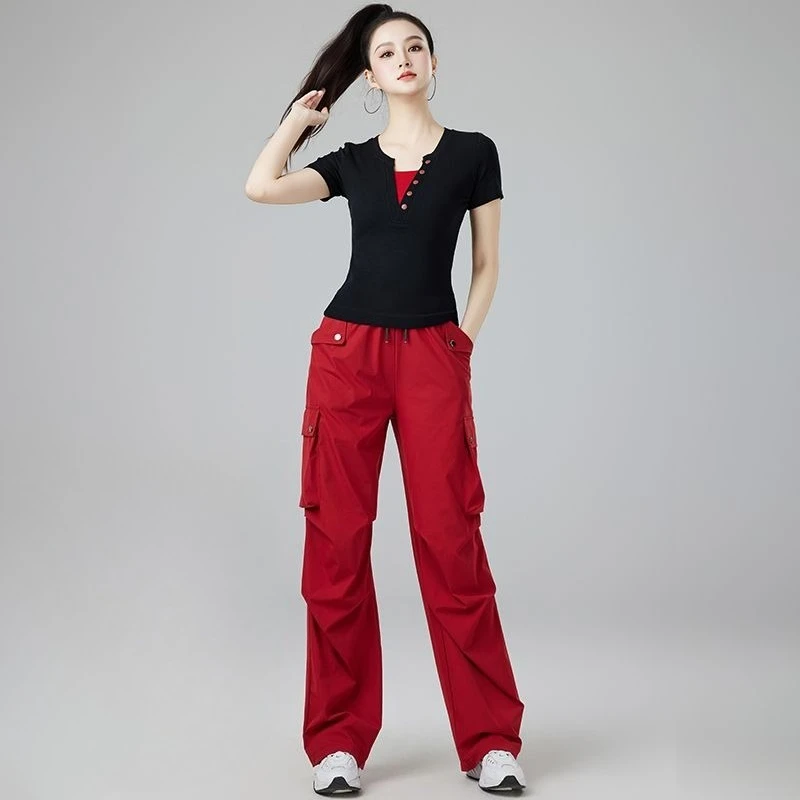 Calças femininas de perna larga conjunto de duas peças grupos confortáveis de roupas de moda 2025 vendas roupas de luxo elegantes calças completas das senhoras