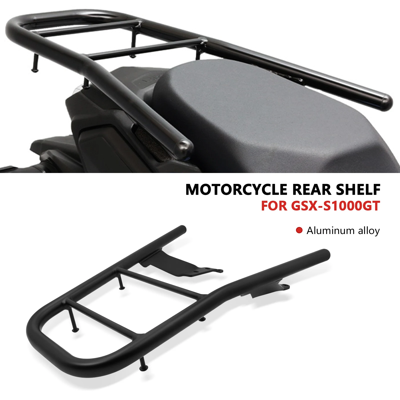 

For GSX-S1000GT 2024 2025 GSX S1000GT 2022-2025 Motorcycle Rear Luggage Rack Case Shelf Holder Carrier Luggage Holder Bracket