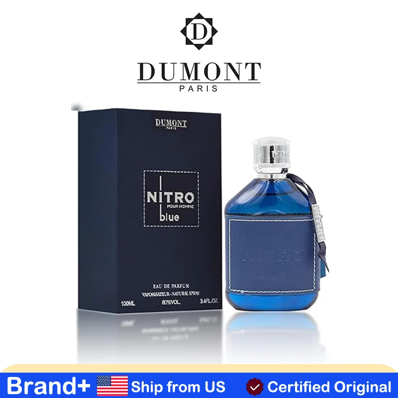 

Dumont Nitro Blue Eau De Parfum Uplifting Floral Woody Fragrance 100ML Long-lasting Fragrance Natural Perfume Cologne Pheromone