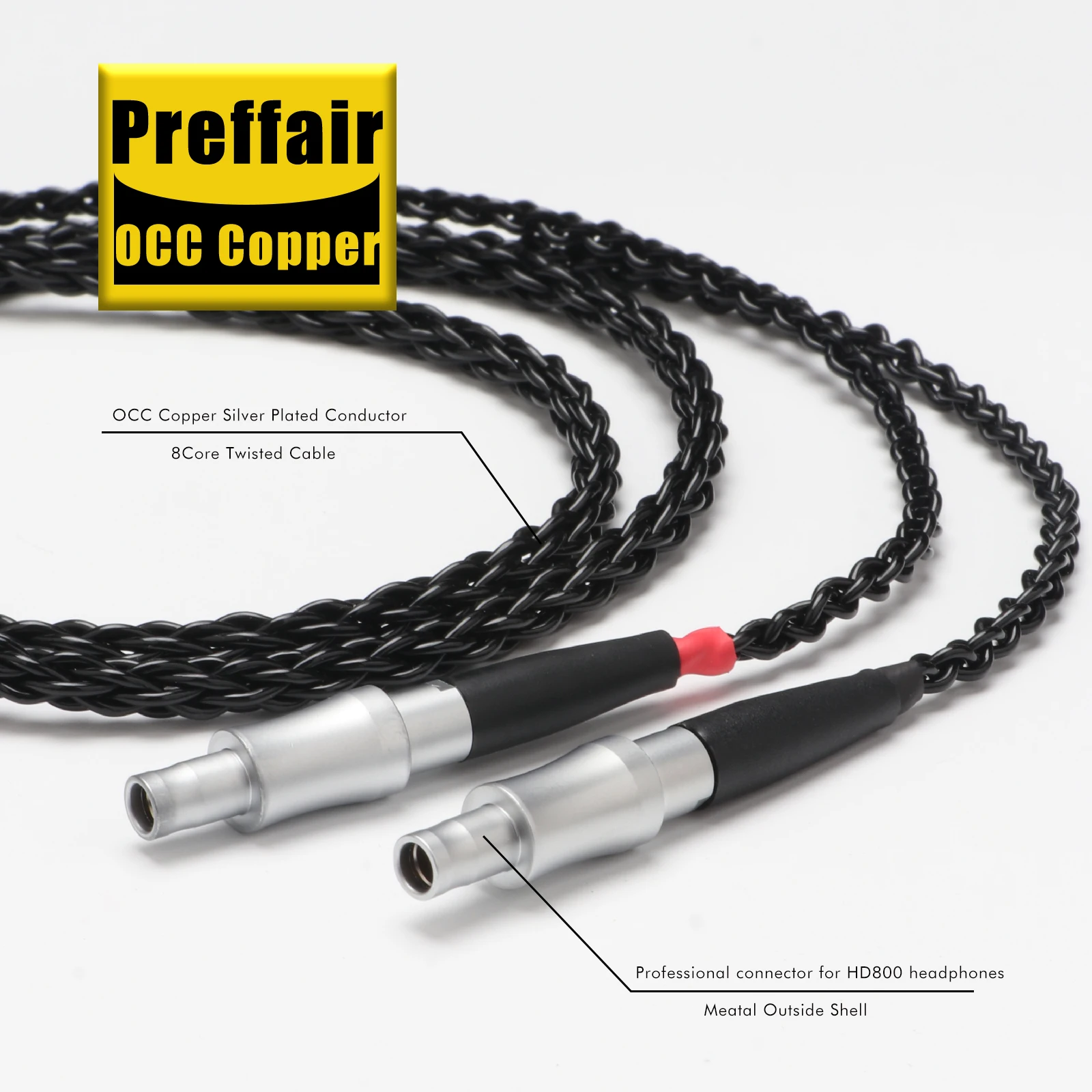 Preffair 1Pcs HiFi 8 Core Headphone Earphone Cable For HD800 HD800s HD820s HD820 Enigma Acoustics Dharma D1000