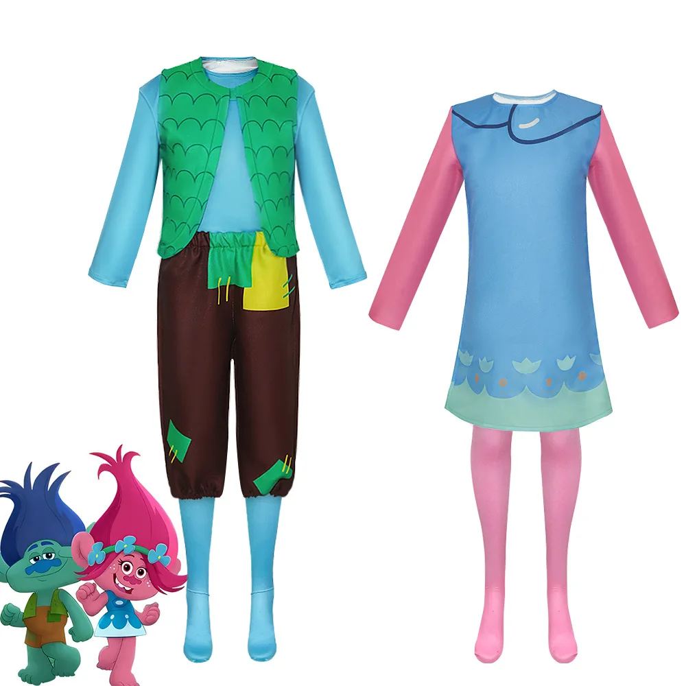 

Trolls Poppy Cosplay Costume Dress For Stage Performance Halloween Party Or Animation Character Play