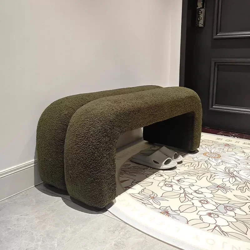 Home Door Shoe Change Stool Simple Bench Soft Cloth Apartment Villa Living Room Changsha Home Furniture