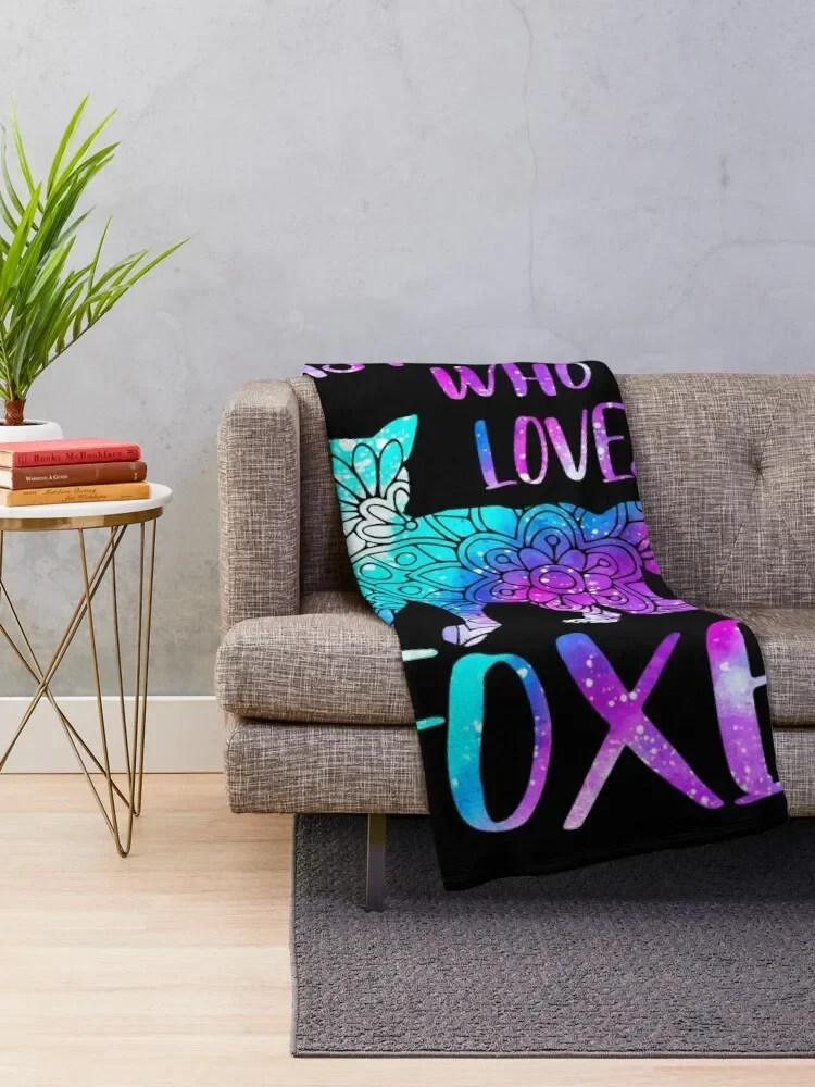 Just a girl who loves Foxes Throw Blanket sofa bed christmas gifts halloween Blankets