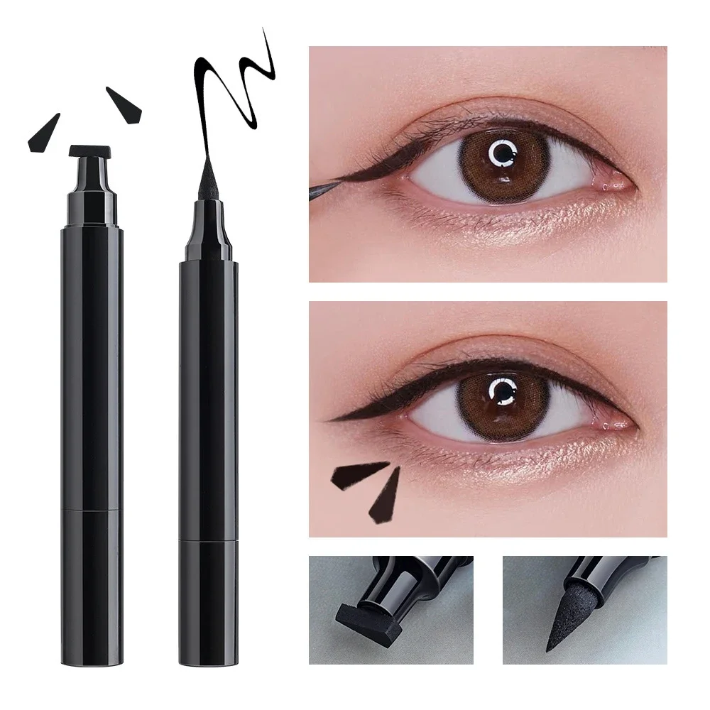 Stempel Flüssiger Eyeliner Private Label Langlebig Wasserfest Schnell trocknend Nicht verschmierend Natürliches individuelles Logo Make-up Bulk Tierversuchsfrei