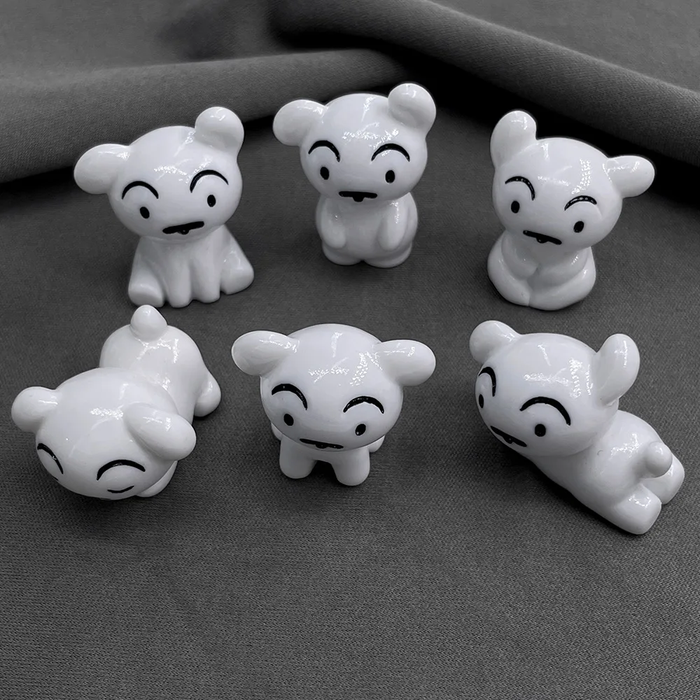 

3 шт., милая белая собака, детские забавные ювелирные изделия из смолы с героями мультфильмов, маленькие аксессуары, чехол для мобильного телефона «сделай сам», детская заколка ручной работы, коврик