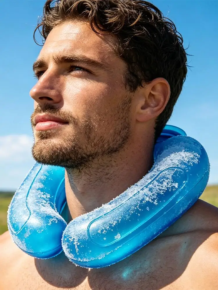 AliExpress NONE Neck Cooling Tube Portable Cold Wrap Neck Cooler for Outdoor Sports Camping Hiking Fishing Running Cycling Gym Beach Travel