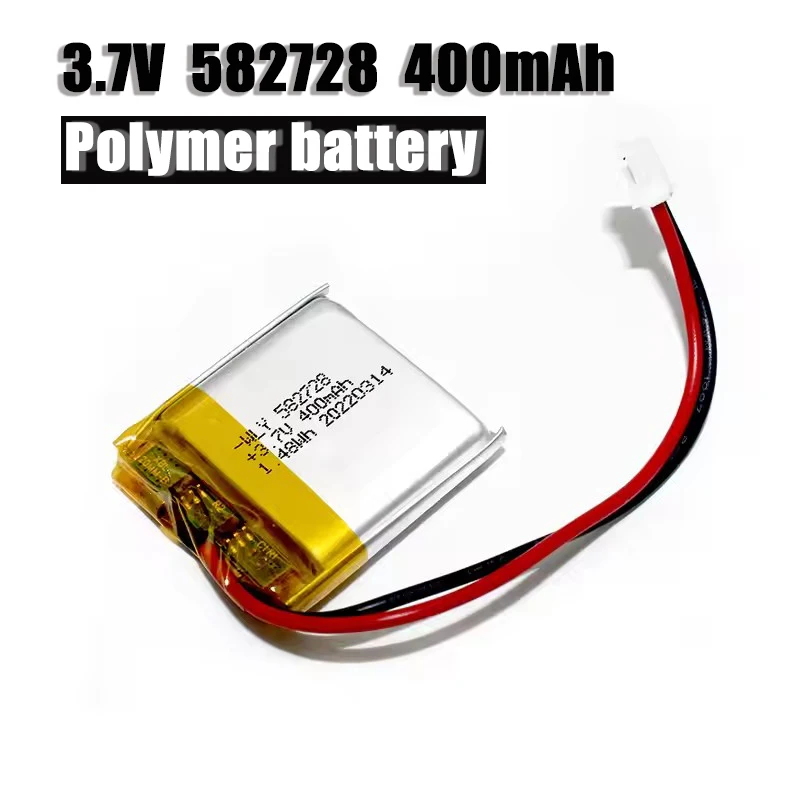 

1-10pcs 582728 400mAh 3.7V Li-po Rechargeable Lithium Polymer Battery For MP3 MP4 GPS Toy Bluetooth Headset Smart Watch LED Lamp