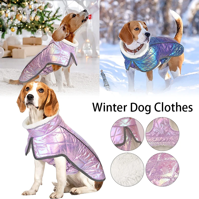 

Waterproof Reflective Color Dog Clothes Winter Dog Outfits Xmas Party Outdoor Windproof Warm Ski Coat French Bulldog Labrador