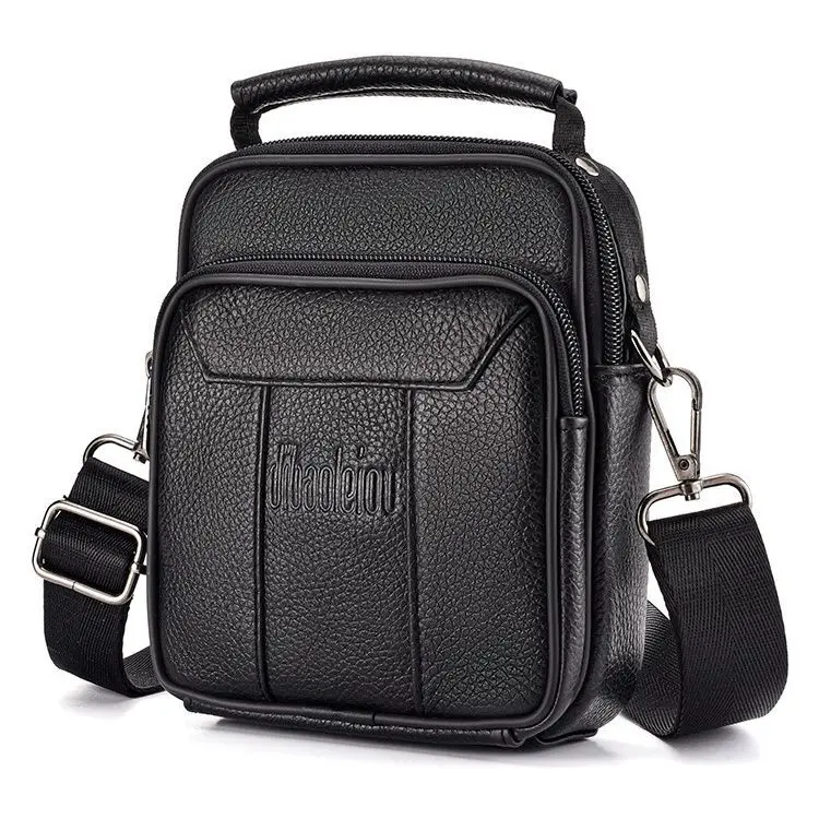 Men's Bag New Vertical Cross Body Leather Bag Men's Small Travel Crossbody Shoulder Bag for Men for 8 Inch Ipad