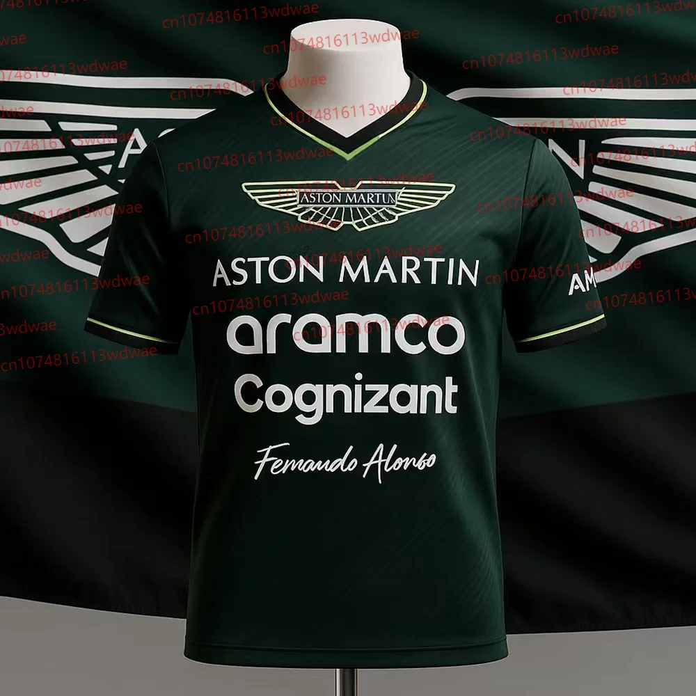 

Aston Martin T-shirt Spanish Racers Fernando Alonso 14 T-shirt Motorcycle Quick-drying Short-sleeved Sportswear Aramco Team Tee