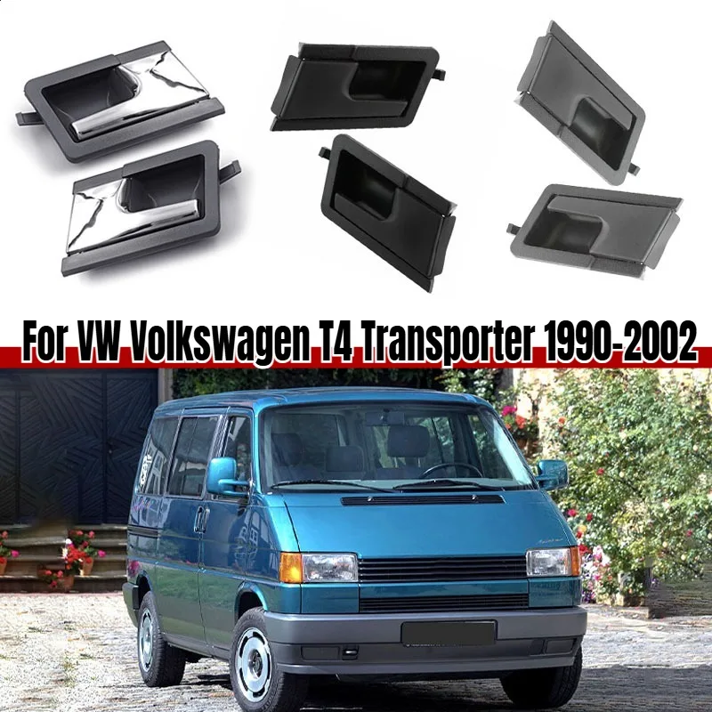 Передняя левая и правая внутренняя ручка двери автомобиля для VW Volkswagen T4 Transporter 1990-2002, аксессуары, детали интерьера