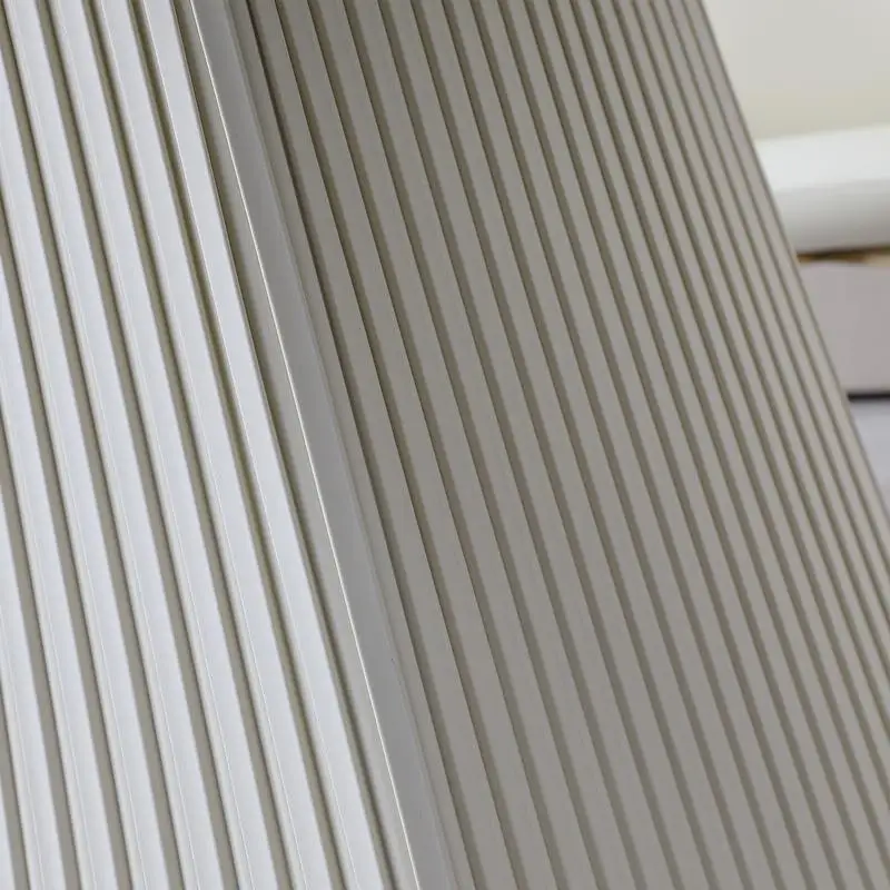 طاولة طعام بحجر أبيض مقاس 71 بوصة مع قاعدة مخططة