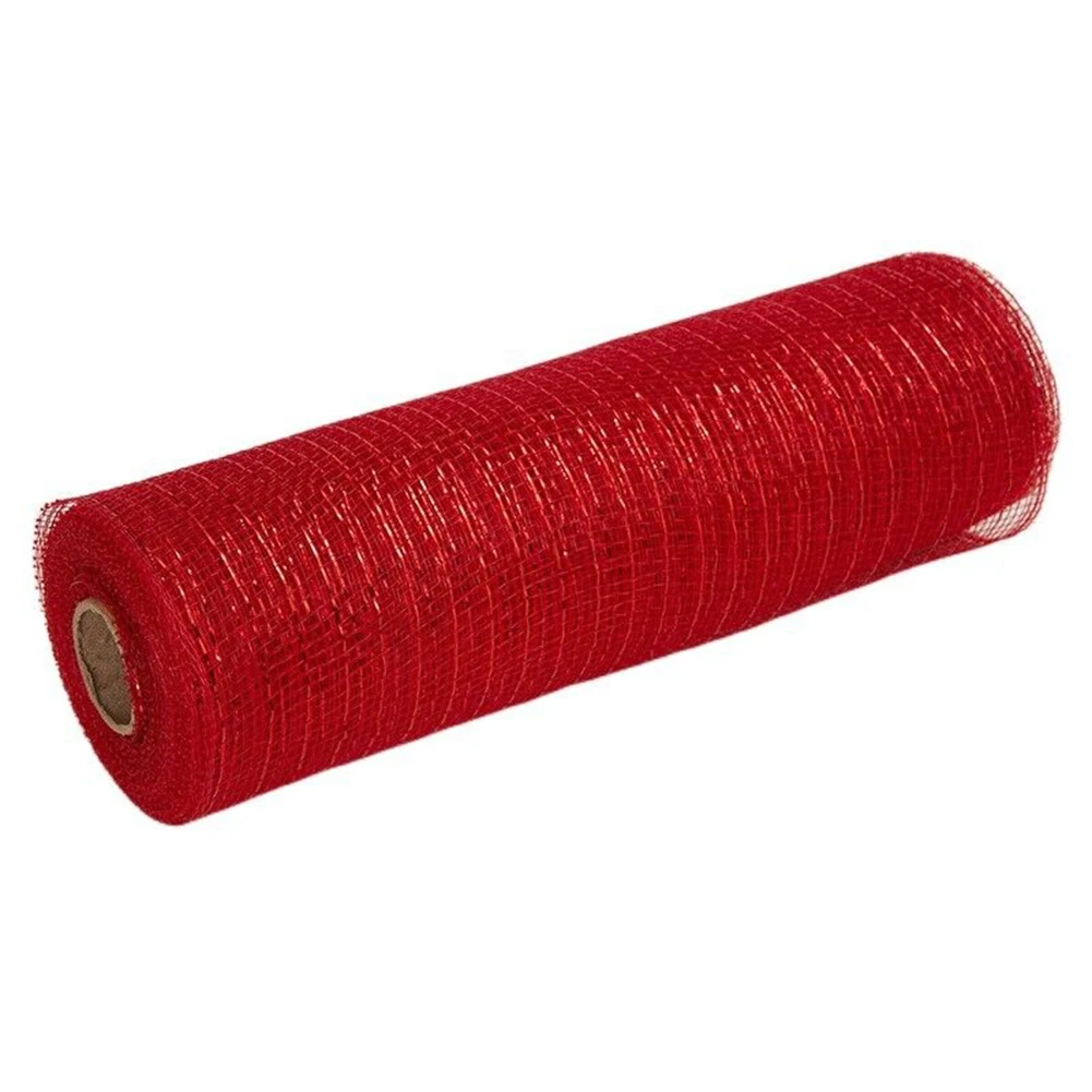 

Metal Foil Design Deco Mesh Rolls 12 Colour Options Easy Match with Different Decorations Perfect for Christmas and More