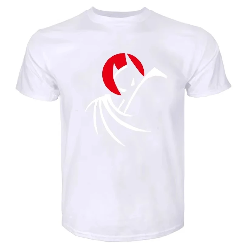 

Футболка с принтом из аниме-сериала «Бэтмен», мужская одежда, хлопковая футболка с круглым вырезом, модный уличный стиль