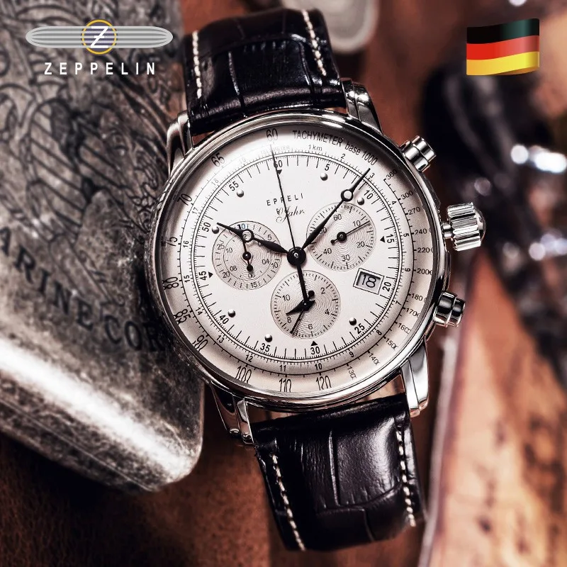 2026 New Zeppelin Dirigeable Version Commémorative Montre Pour Hommes Rétro Affaires Loisirs Montre Pour Hommes Montre De Mode