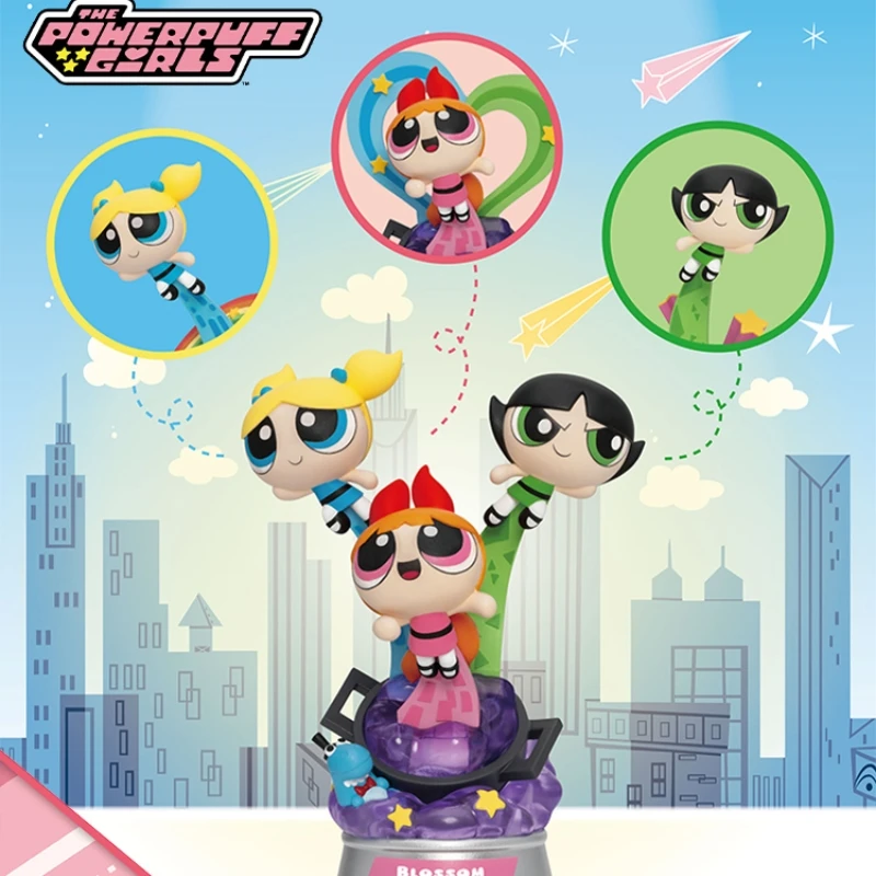 Original The Powerpuff Girls Series Blind Box Anime Figure Beast Kingdom Suprise Guess Bag Mystery Box Model Toys Desktop Gift