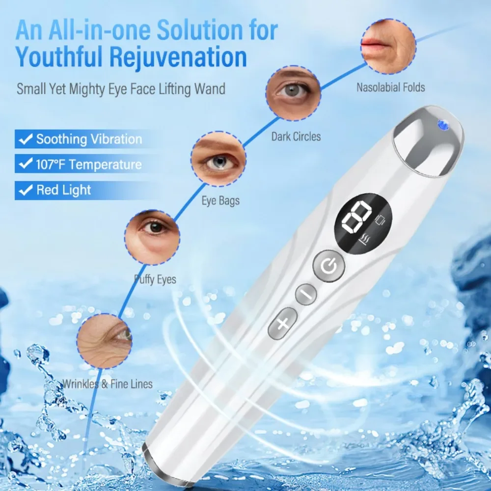 CMH Electric Eye Massager Vibration Wrinkle Anti-Ageing Eye Massage Dark Circle Removal Face Eye Care Pen White Beauty Equipment