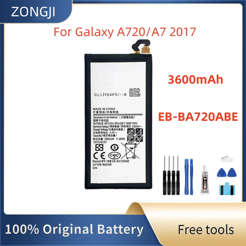 

Новый аккумулятор EB-BA720ABE 3600 мАч для Galaxy A720/A7 2017 аккумулятор мобильного телефона + инструменты