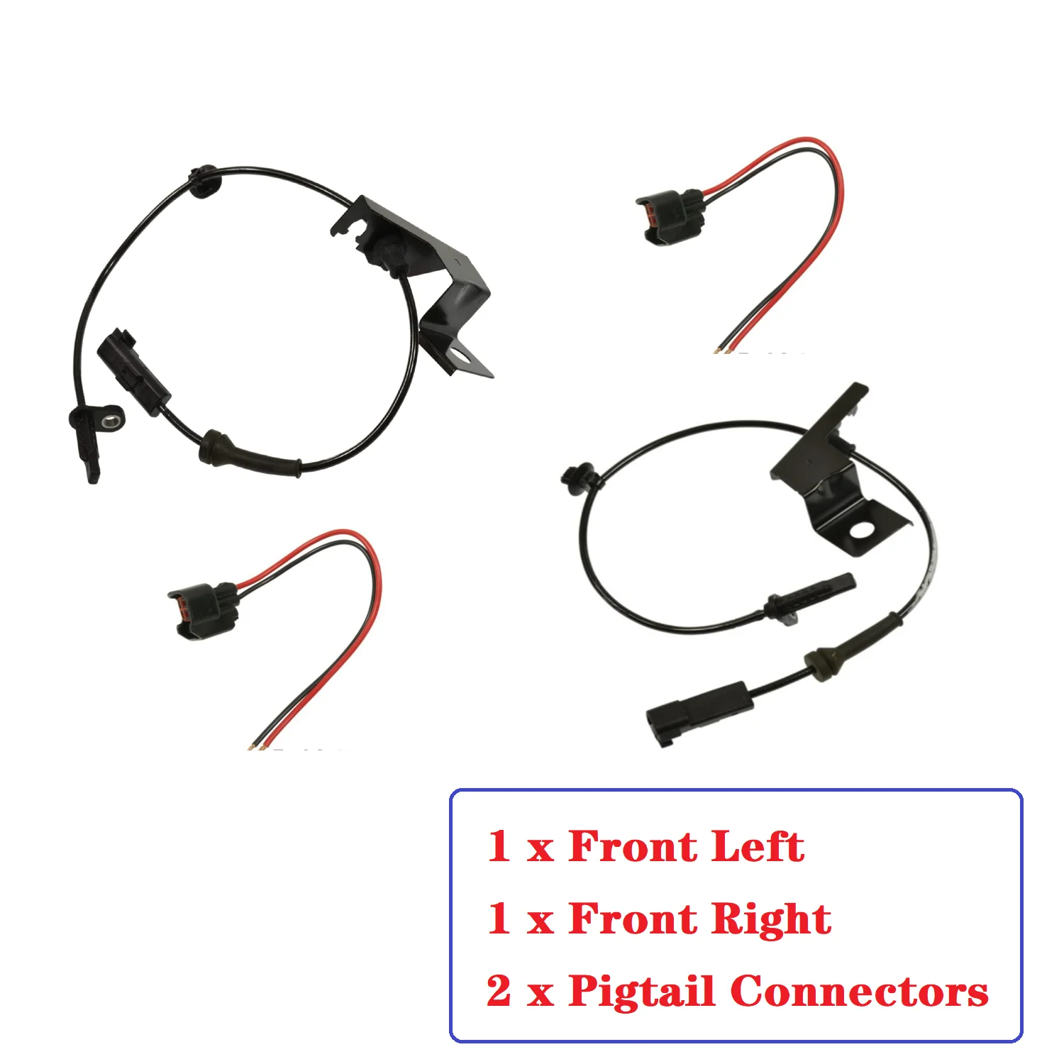 Abs Wheel Speed Sensor Front Left&Right or Connector For Ford Fusion 2013-2019 OE# DG9Z-2C205-B, DG9Z-2C204-B,DG9Z-2C205-A