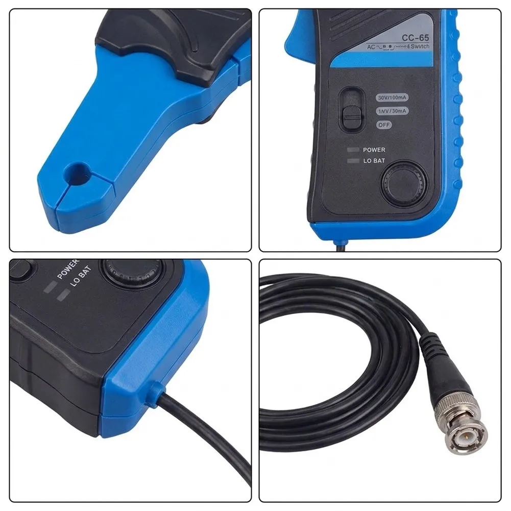 CC65 CC650 CC800 AC DC Current Clamp Probe 1mV 10mA For Oscilloscope Multimeter Waveform Measurement Testing Tool Accessories