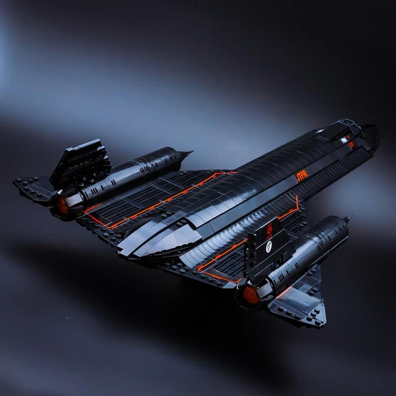 1228PCS MOC-240413 SR-71 Blackbird Vechter Luchtmacht Verkenningsvliegtuigen Militaire Vliegtuig Model Bouwstenen Bricks Speelgoed