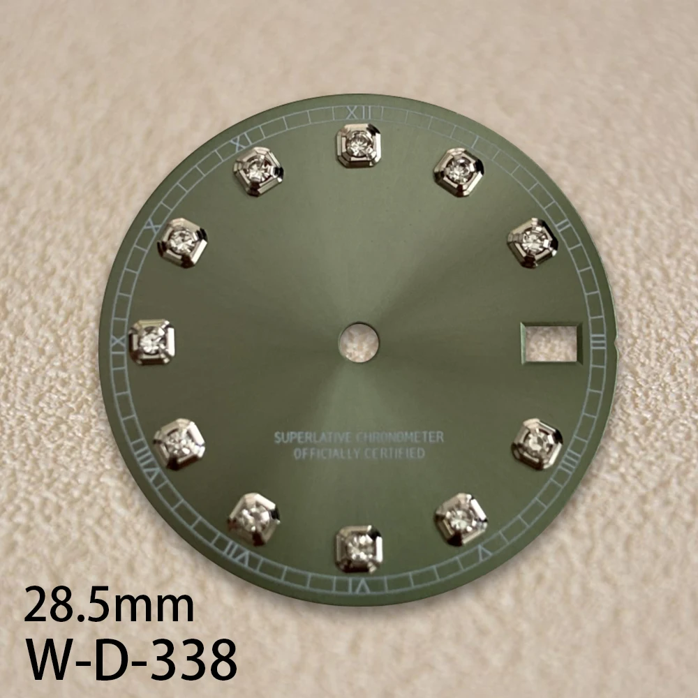 28.5mm S Logo Diamond NH35 Dial Suitable for NH35/NH36 Movement Watch Modification Accessories High Quality NH35 Accessories ﻿
