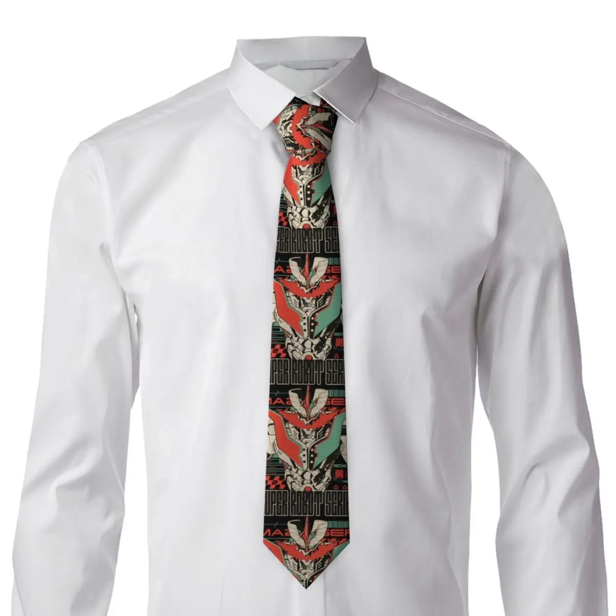 Customized Formal Mazinger G-Grendizeres Robot Anime Neck Tie for Party Men Manga Necktie