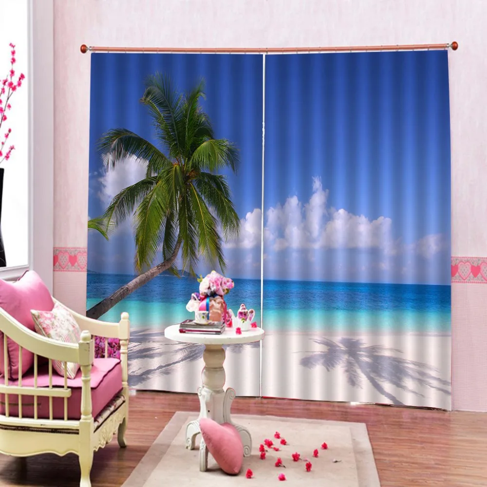 Morden Luxury Blackout 3D diamond Window Curtains For Living Room Drapes Cortinas beach curtains