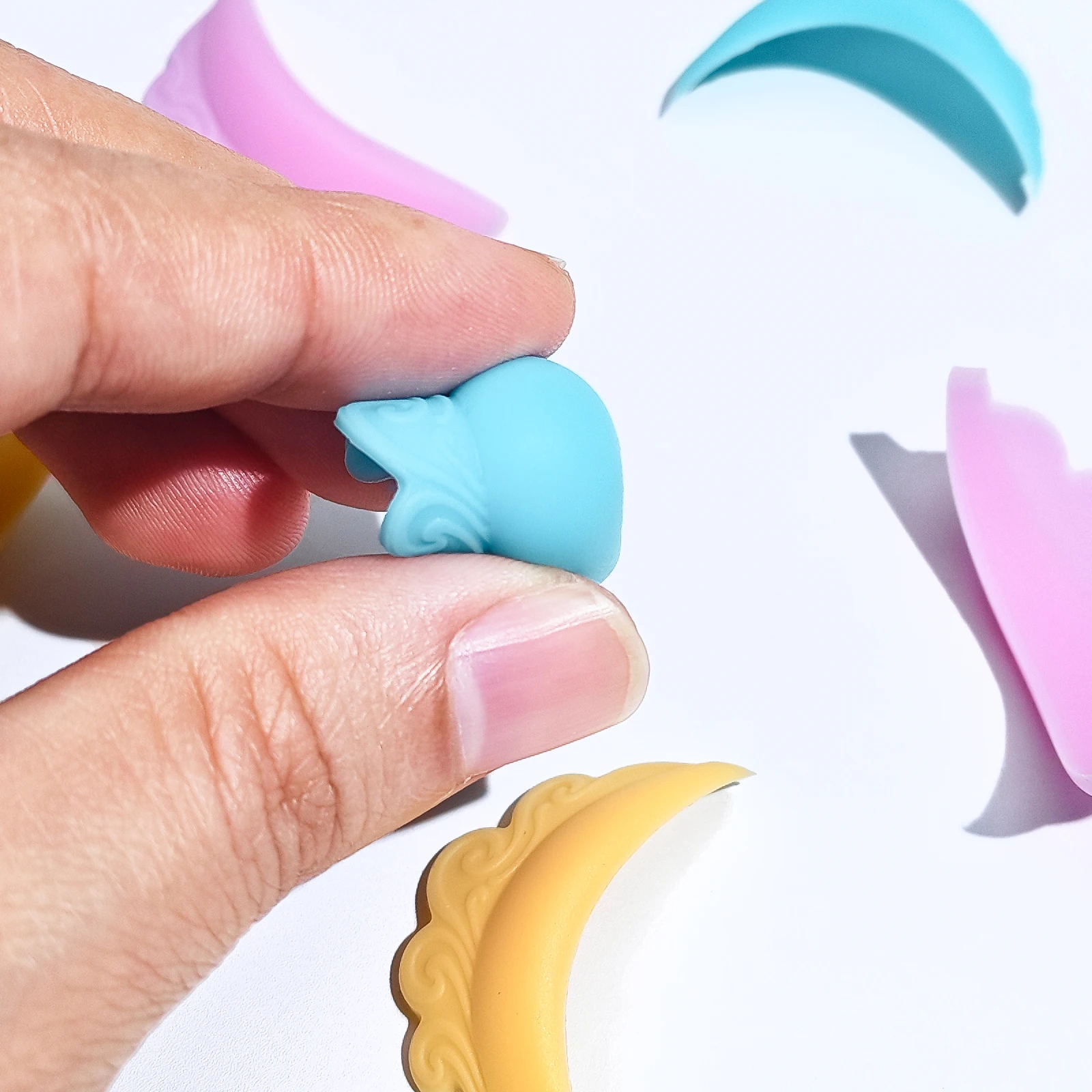 Lomansa 6 Paia C Curl Silicone Ciglia Perm Pad Ciglia Appiccicose Aste Scudo Sollevamento 3D Accessori Per Ciglia Strumento di Trucco