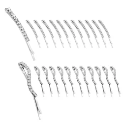 5pcs Shiny Rhinestone Metal Hair Clips For Women Fashion Simple Gold Silver Hairpins Girls Hair Accessories Hairgrips Jewelry