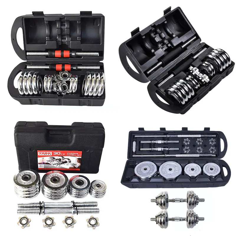 

2026 2026 Factory Direct Sale 15/20/30/ 50kg Chrome Baking Paint Adjustable Dumbbell Set, For Home Weight Lifting Gym Weight Dmb