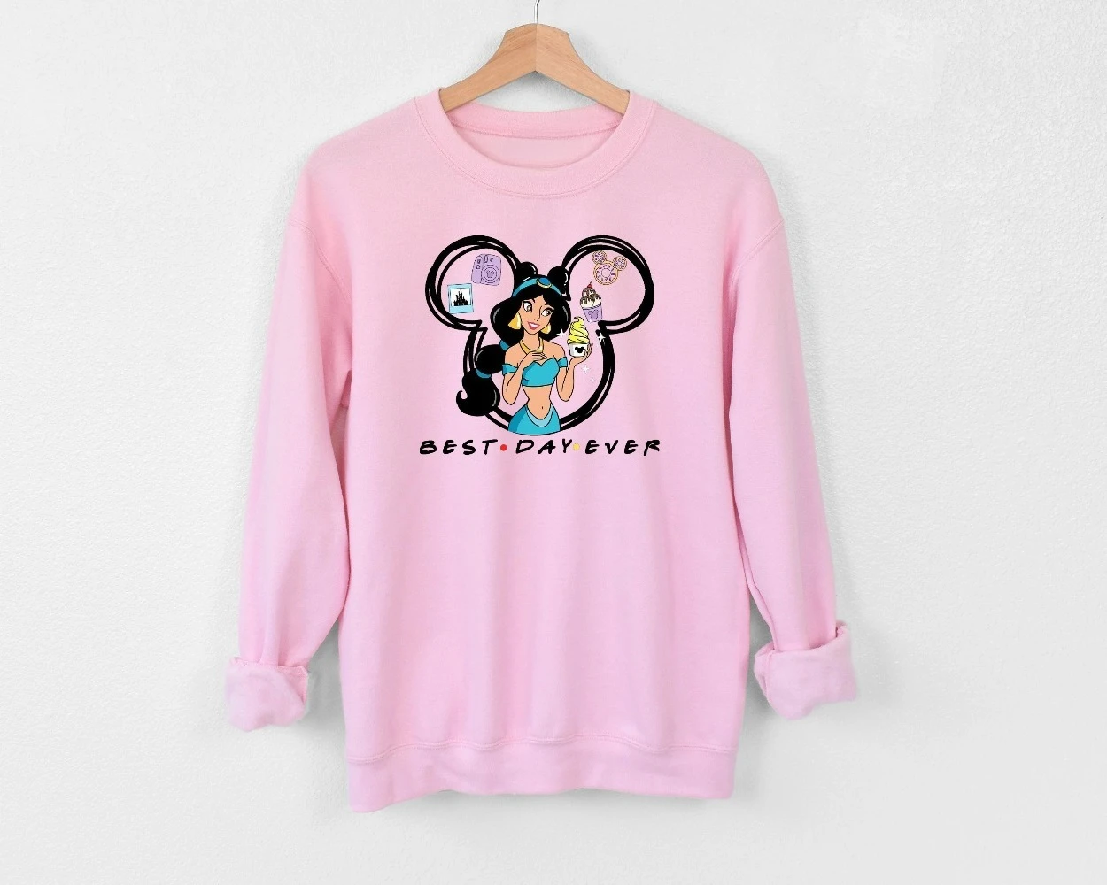 

Disney Princess Sweatshirt Jasmine Best Day Ever Hoodie Disney Jasmine Hoodie Princess Jasmine Sweater