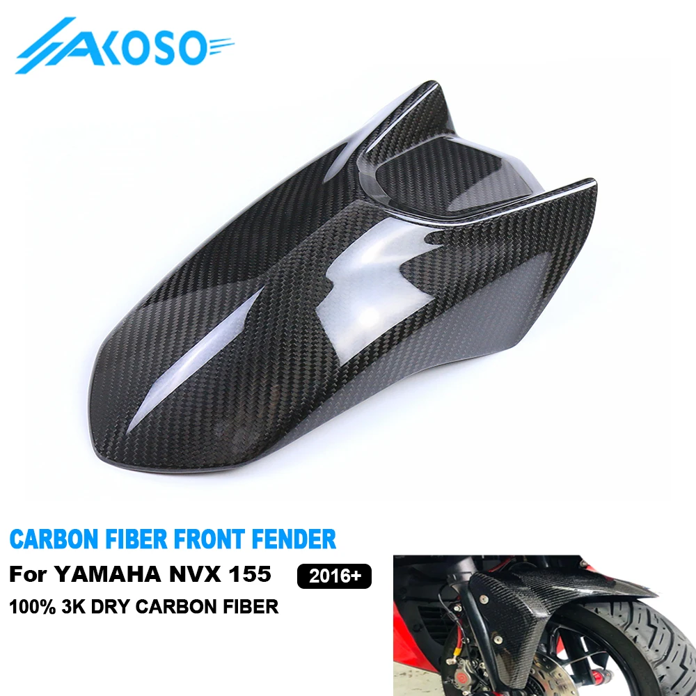 Motorcycle Full 3K Dry Carbon Fiber Fairing Front Tire Fender Hugger Mudguard For Yamaha NVX155 AEROX155 2016-2024 2021