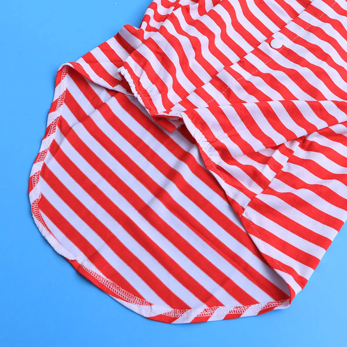 

Large Dog Striped T Shirt Red White Breathable Cotton Vest for Medium Large Dogs Protect Hair Prevent Sunburn Casual Walking