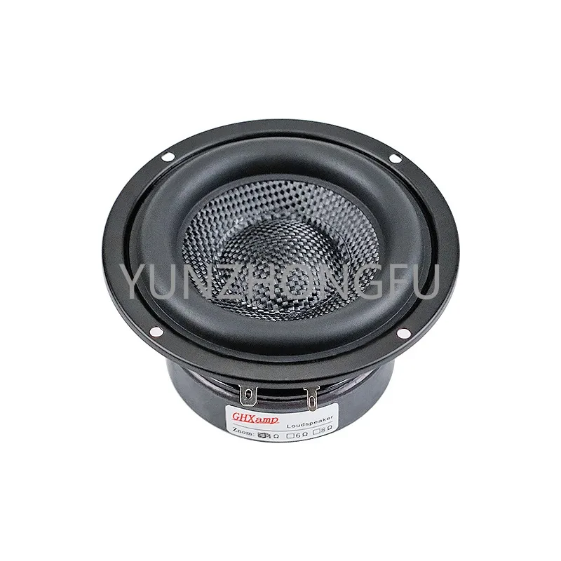 Unit HIFI 4ohm 40W Fiberglass Woven Basin Deep Bass Loudspeaekr Large Magnetic 1PC GHXAMP 4 Inch Woofer Subwoofer Speaker