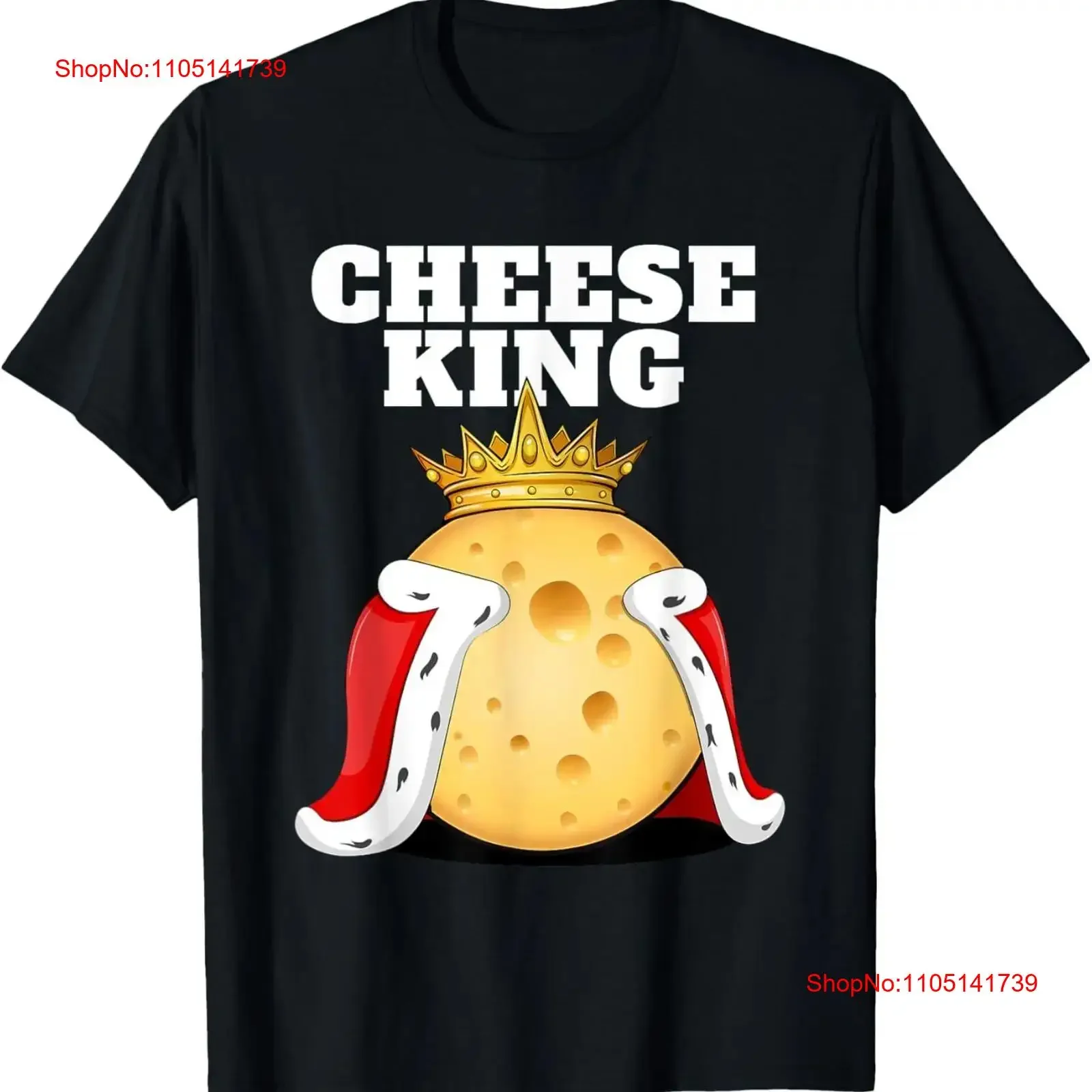 

Cheese King Mens Lover T Shirt Cute vintage Washed Slightly Top For Everyday Wear graphic Unisex Breathable fashion streetwear