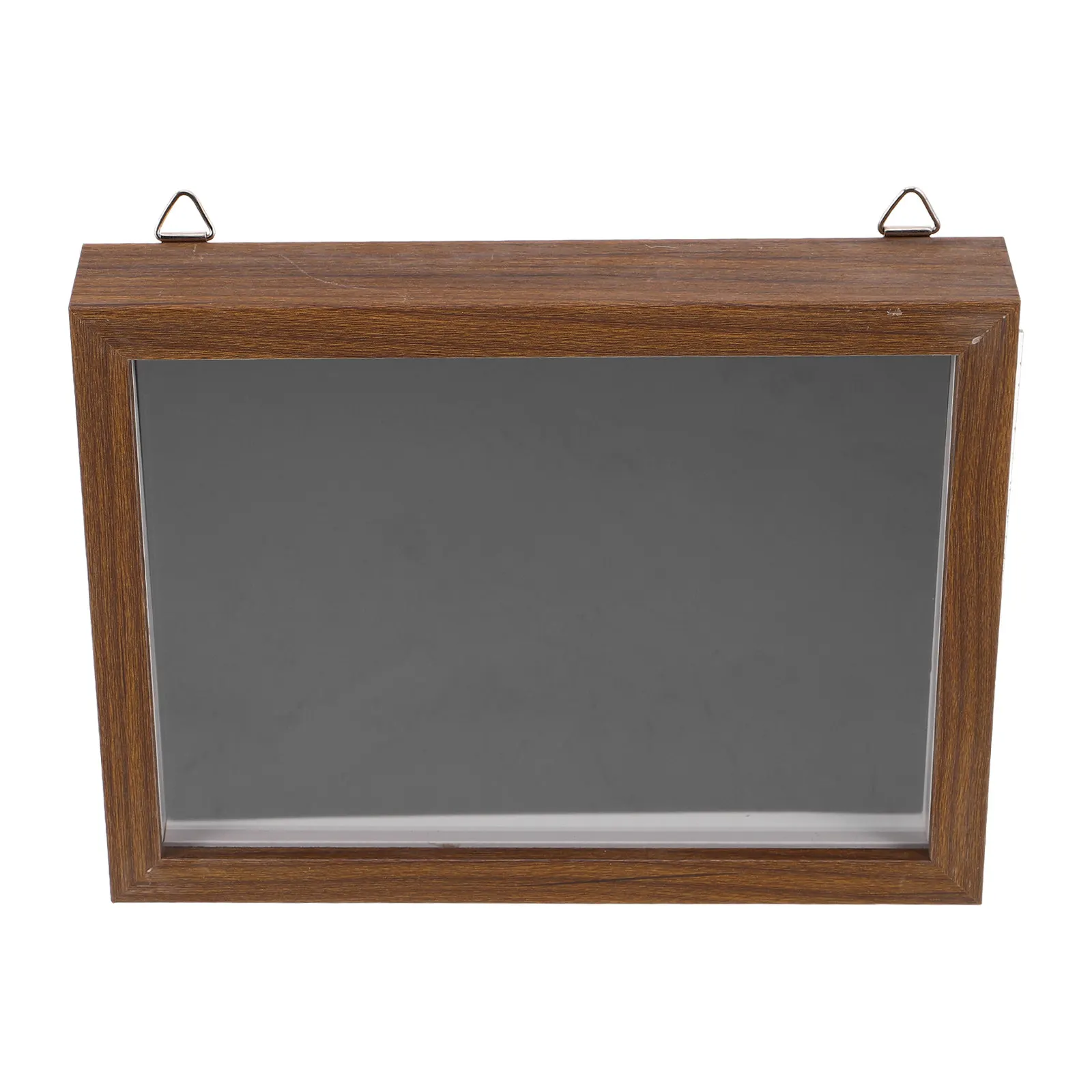 Badge Storage Box Wood Grain Transparent Cover Pin Display Case Large Capacity Brooch Organizer Medal Collection Display