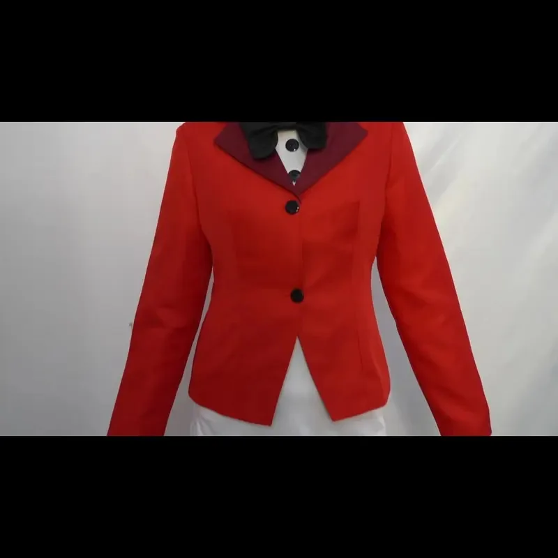 Disfraz de Anime Hazbin Cos Hotel Charlie Morningstar, traje rojo, chaqueta, peluca, ropa de fiesta de cumpleaños y Halloween, uniforme