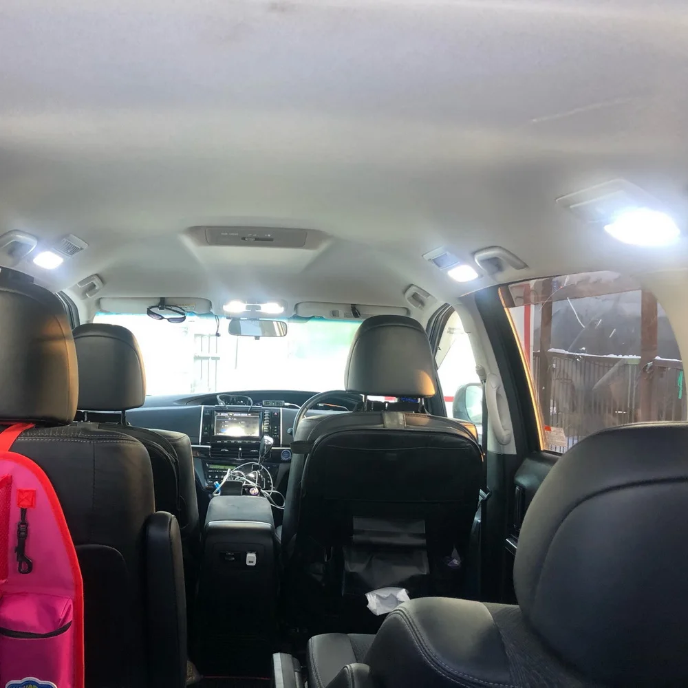 July King LED Car Interior Reading Lights Case For Toyota Estima Previa 50# Series, 6000K 2835SMD Indoor Dome Map Light, 7 pcs