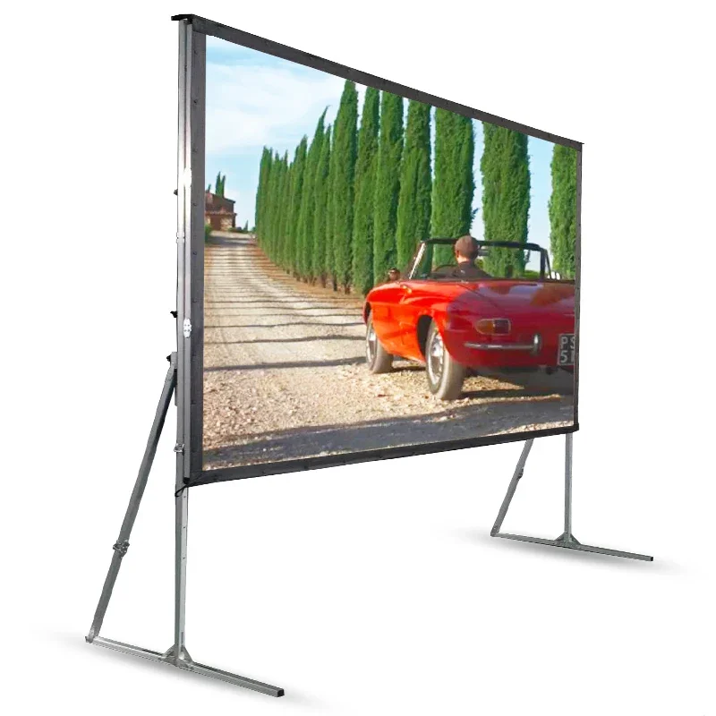 Front and back view, double-sided projection, portable, quick folding projection screen