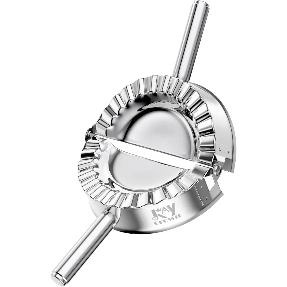 4 Inch Stainless Steel Ravioli Mold, Pierogi & Dumpling Maker with Pastry Dough Cutter - Kitchen Accessories