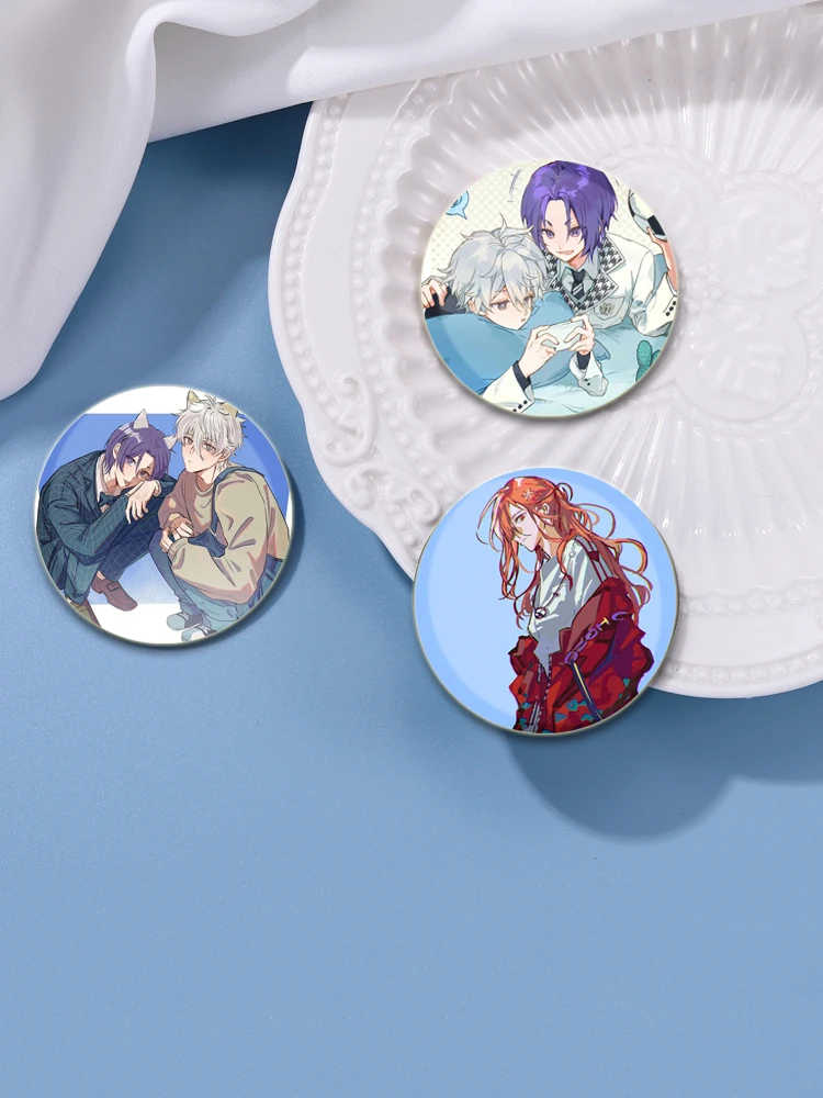 Pin de bloqueo azul de Anime de 58MM figuras de dibujos animados Bachira Meguru Isagi Yoichi Chigiri Hyouma Nagi Seishirou broche insignia pines a presión