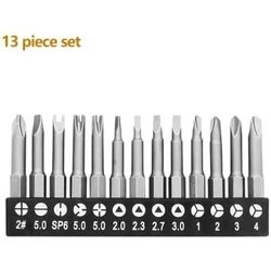 Precision Y U Shaped Triangle Screwdriver Magnetic Bit 1/4in Inner Cross Three Point Security Tip for Power Drill Screwdriver