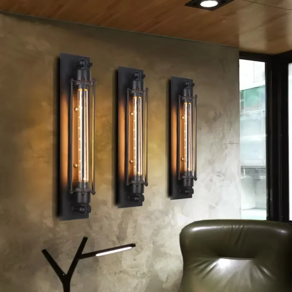 

Retro Industrial Wind Wall Lamp Bar Restaurant Balcony Clothing Store Corridor Stairway Aisle Creative Decorative Wall Lamp